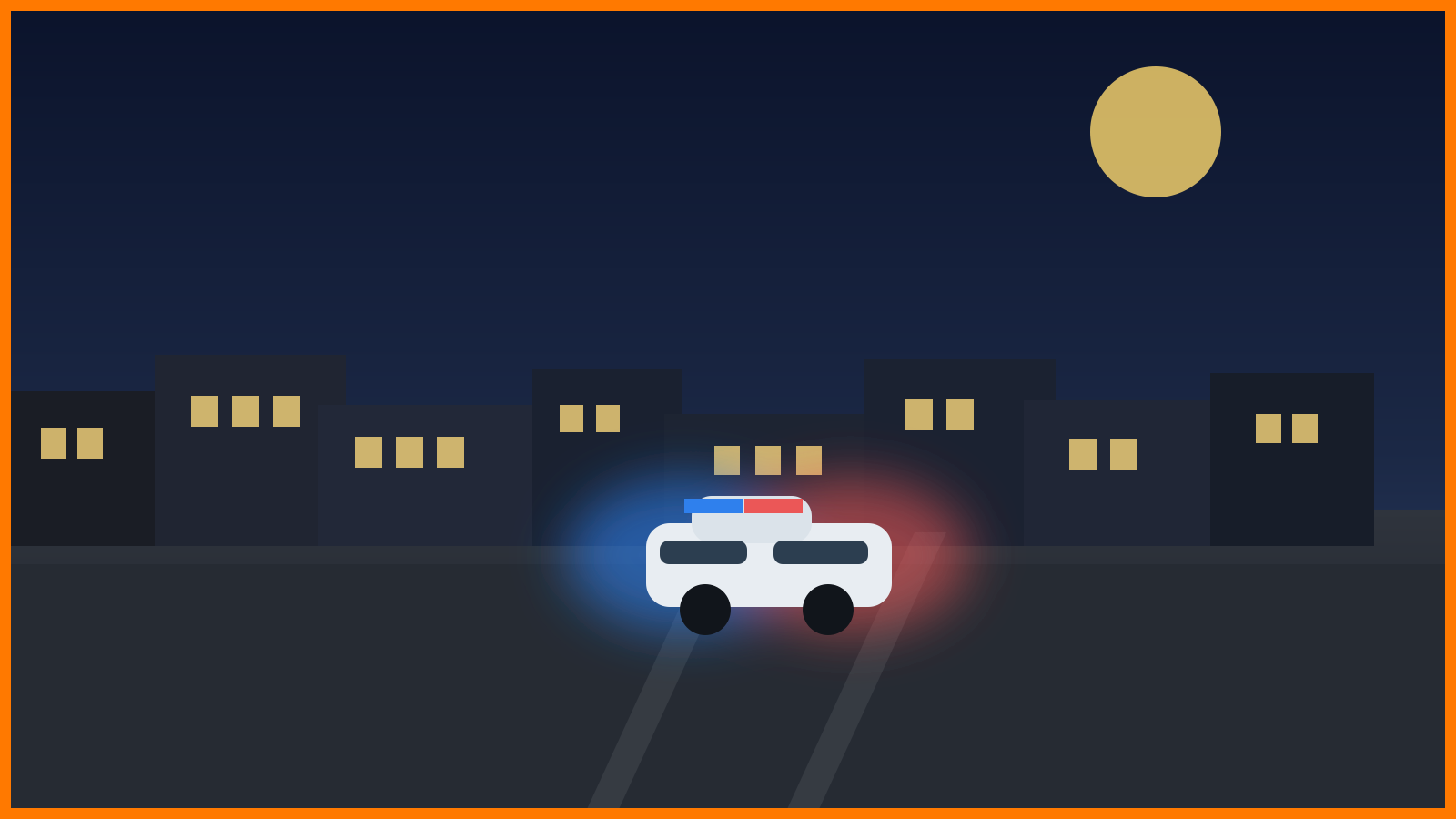 Ilustracion de un operativo policial en una calle barrial de San Juan