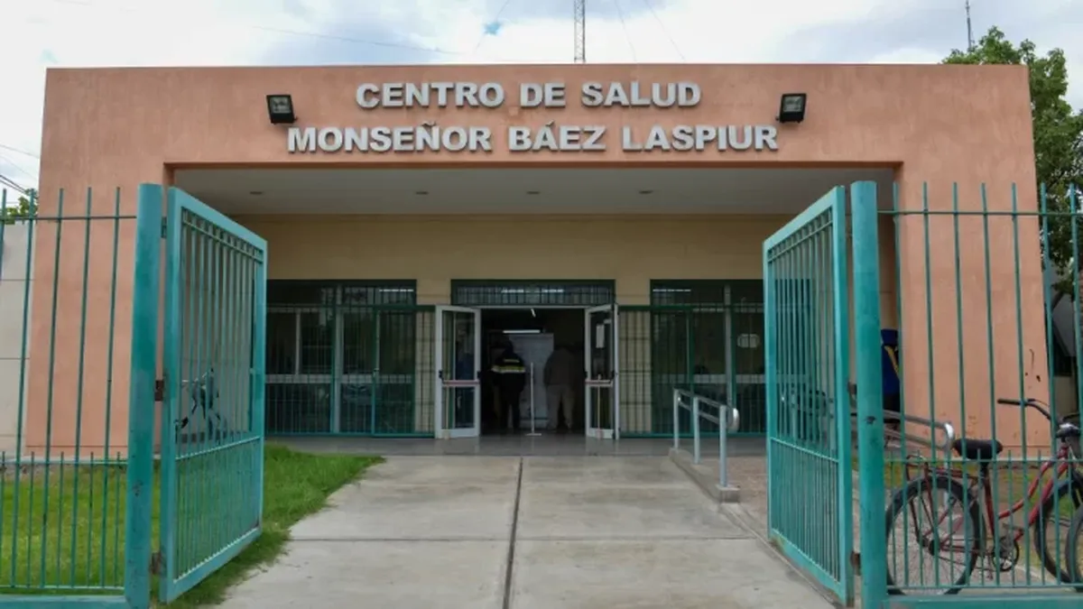 Centro de Salud Monsenor Baez Laspiur en una nota sobre la asistencia a un bebe en Chimbas