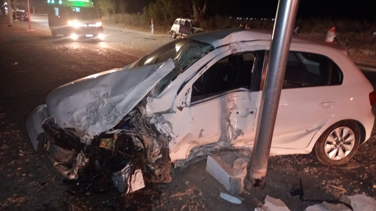 Uno de los autos involucrados en el choque fatal ocurrido en San Martin