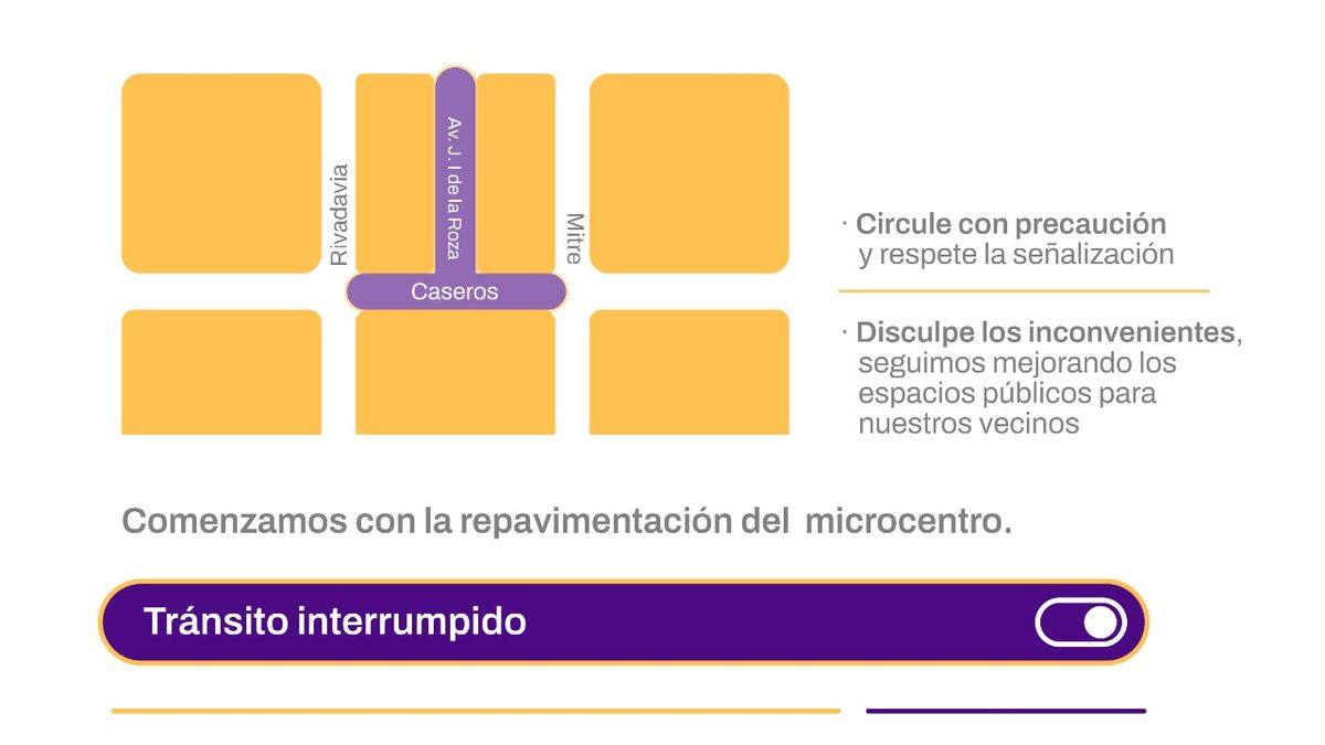 Corte de calle por trabajos de repavimentacion en Capital