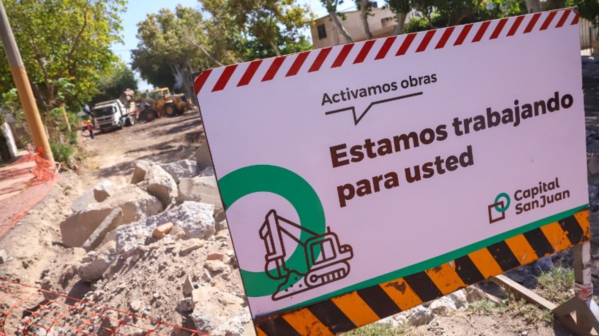 Obras viales y cortes de calles en Capital San Juan