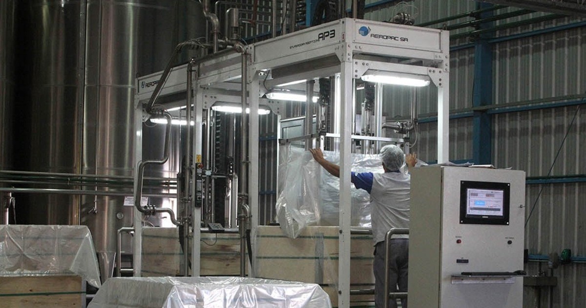 Vista de la planta Enav en Chimbas vinculada a la industria del mosto sanjuanino