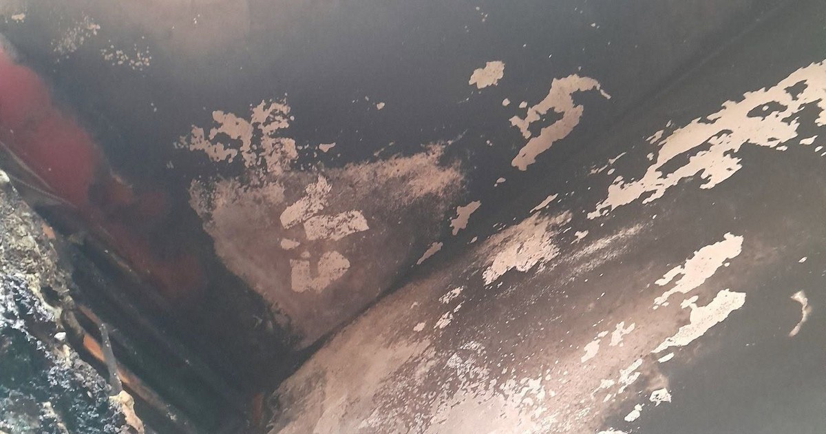 Vivienda afectada por un incendio en el barrio Valle Grande, Rawson