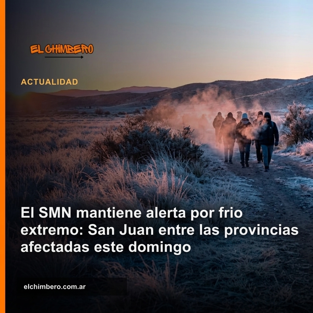 Alerta por frio extremo del SMN para San Juan este domingo 5 de julio 2026