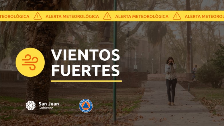 Alerta por vientos fuertes para Chimbas y el Gran San Juan