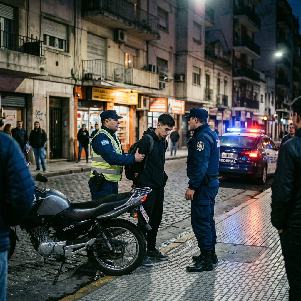 Lo atraparon intentando robar una moto en el centro de San Juan: quedo detenido en flagrancia