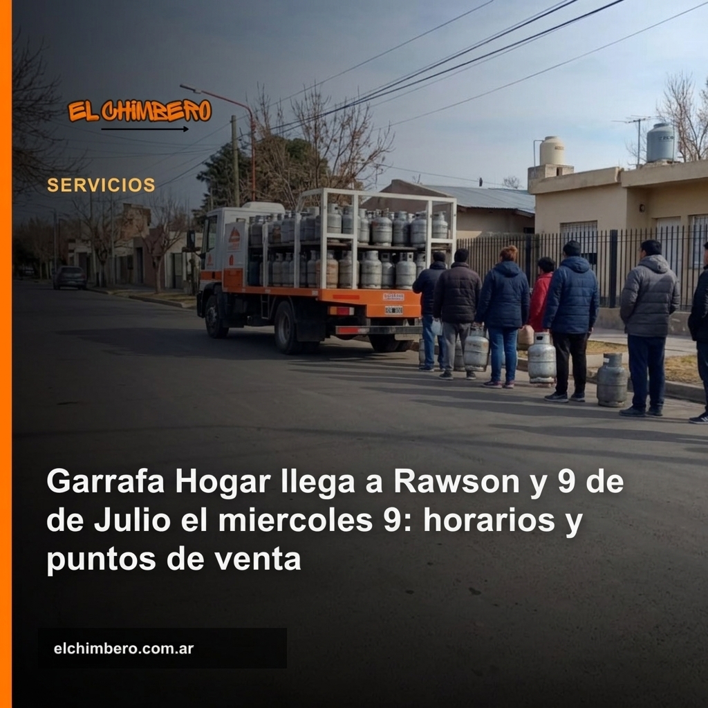 Operativo Garrafa Hogar en Rawson y 9 de Julio San Juan miercoles 9 julio 2026