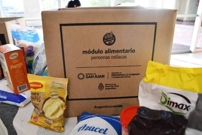 Cronograma de entrega de modulos alimentarios para personas con celiaquia en San Juan