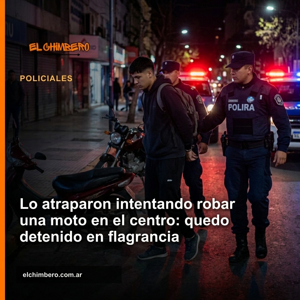 Joven detenido en flagrancia por intento de robo de moto en el centro de San Juan