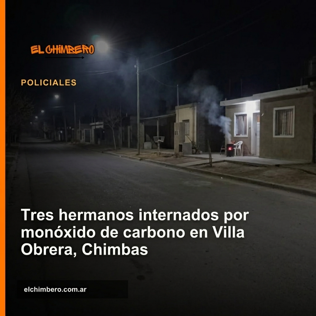 Tres hermanos internados por monoxido de carbono en Villa Obrera Chimbas