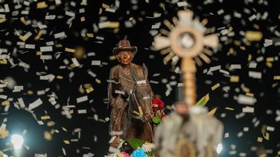 Devoción al Cura Brochero en una parroquia de Chimbas