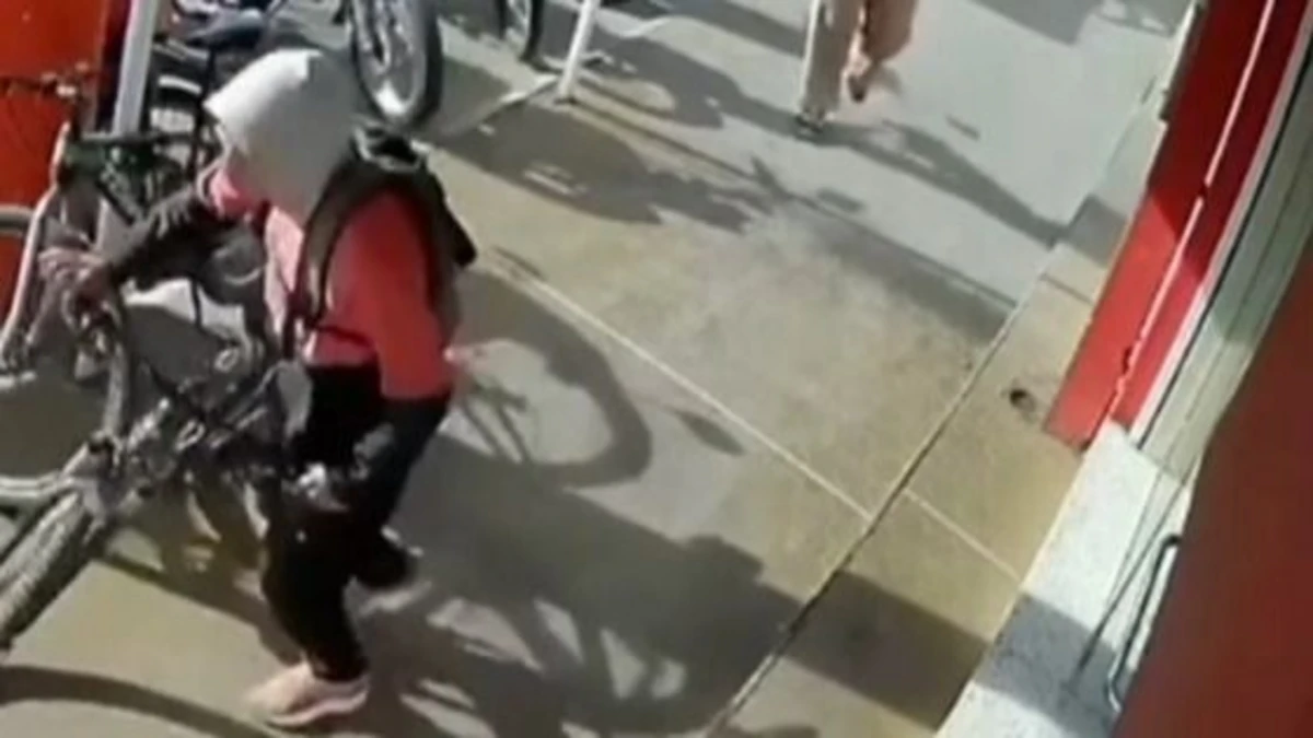 Robo de una bicicleta en Chimbas captado por una cámara de seguridad