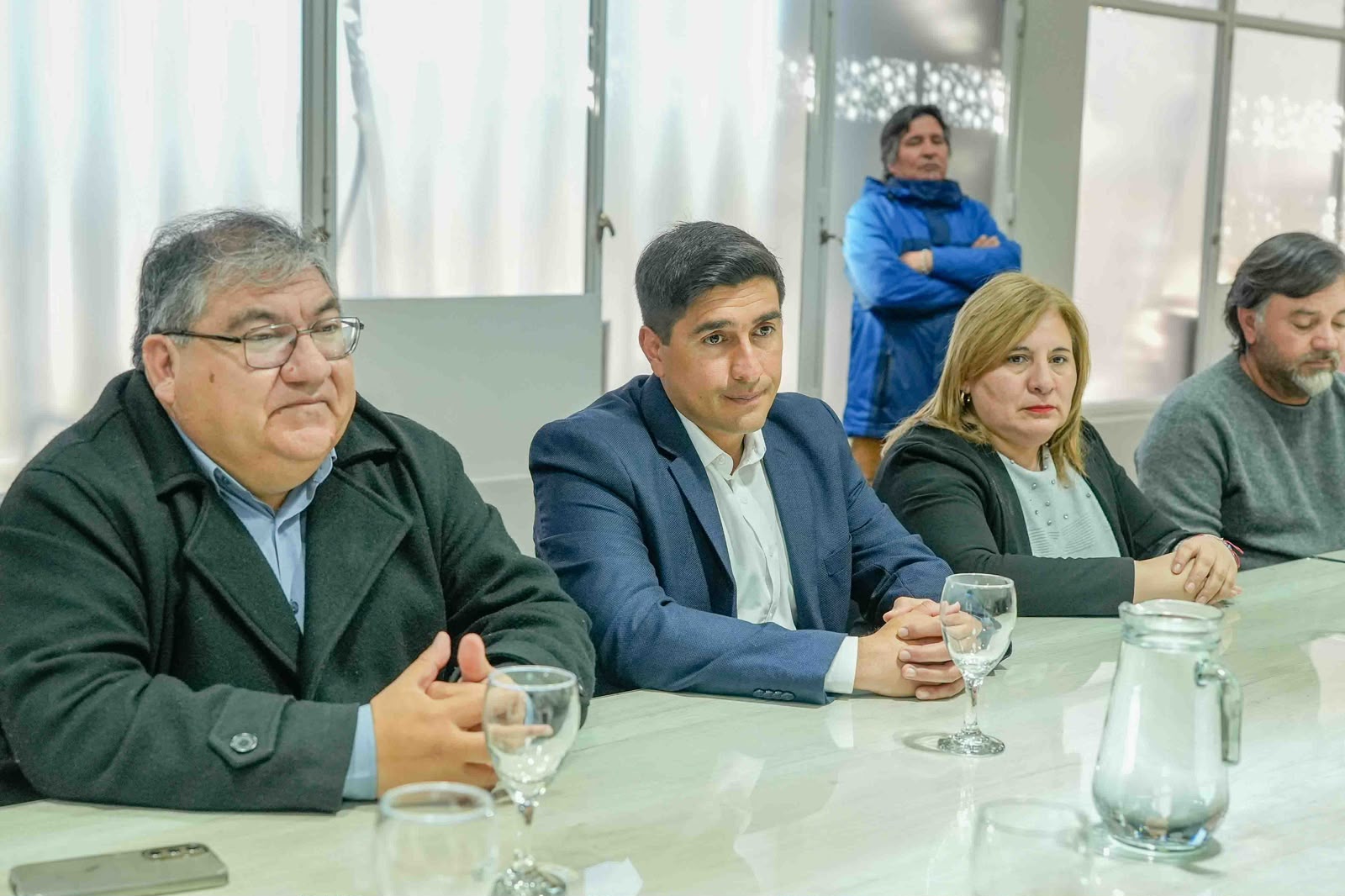 Participantes de la reunión por el convenio entre Chimbas y Fundación EDUCARA
