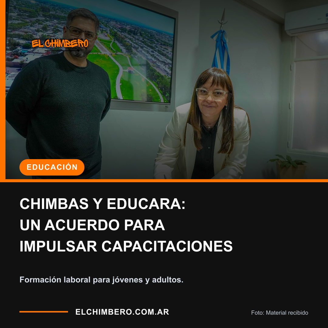 Placa informativa de El Chimbero sobre el convenio con EDUCARA