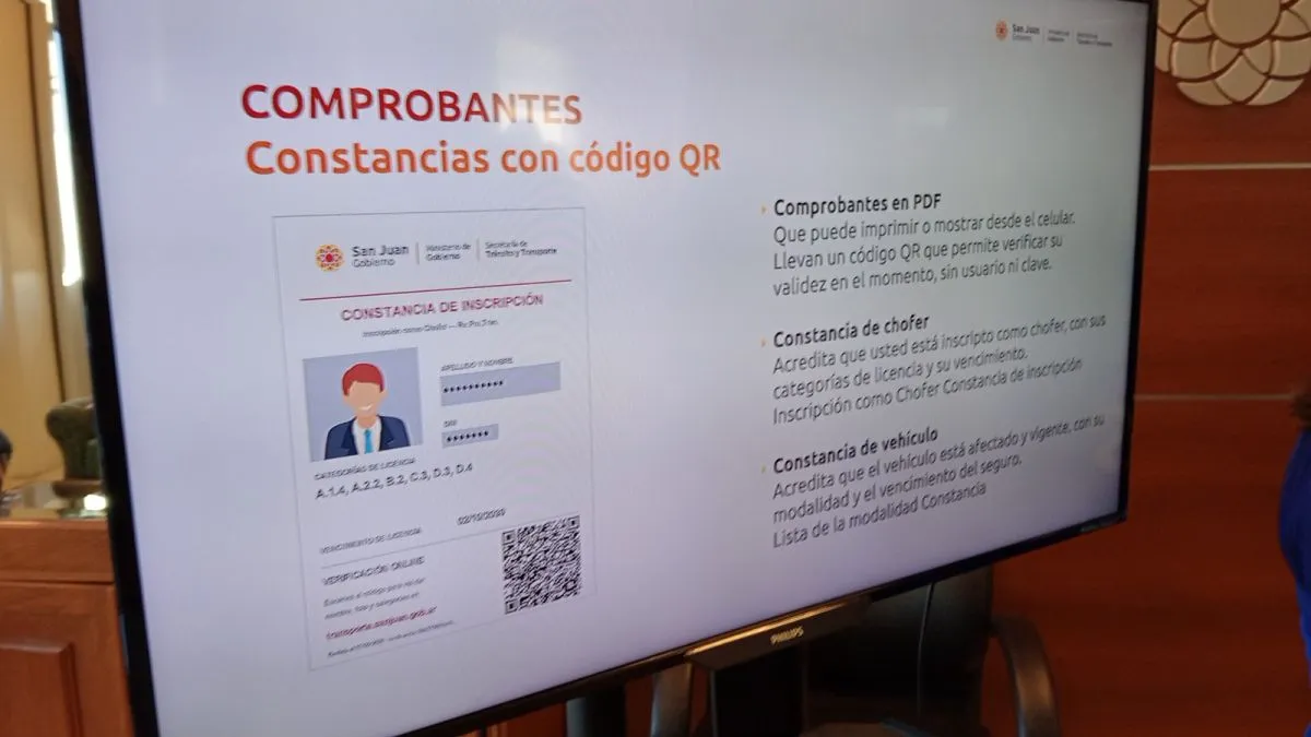 Pantalla de presentación del registro provincial con ejemplos de constancias digitales y códigos QR