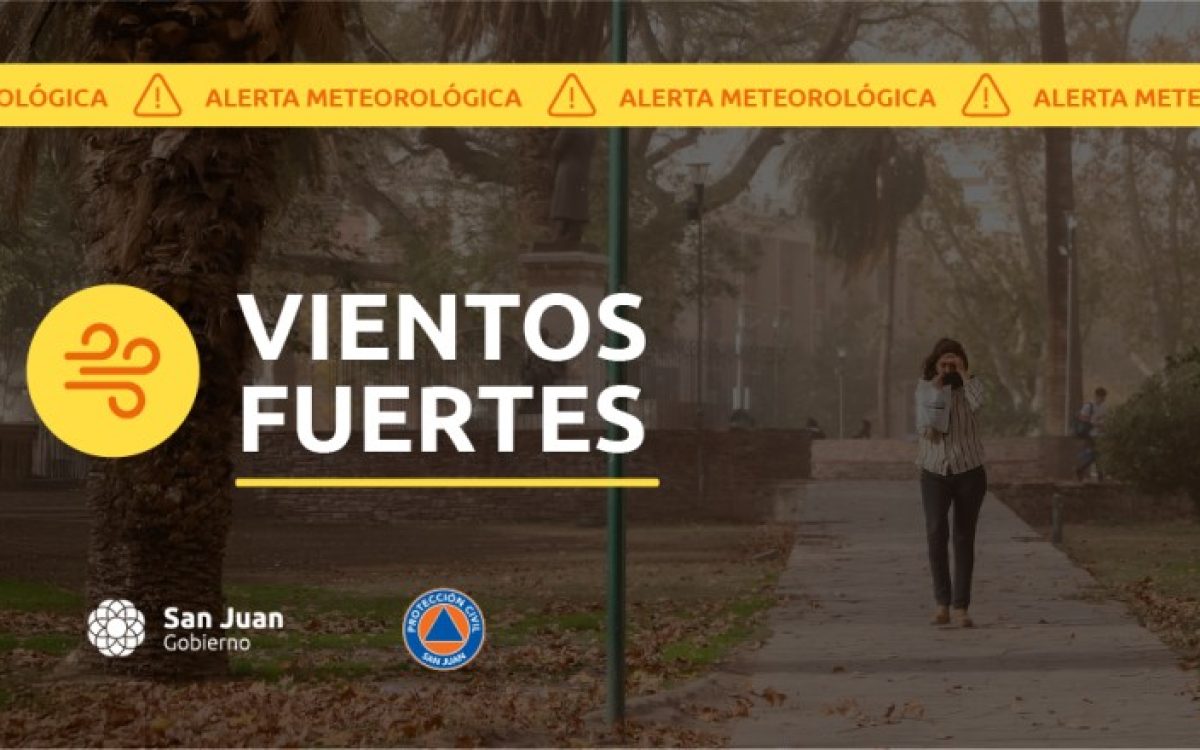 Alerta por vientos fuertes para Chimbas y el Gran San Juan