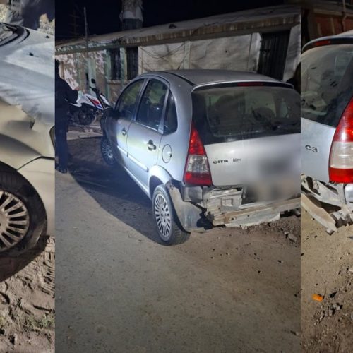 Auto robado en Chimbas que fue hallado chocado y abandonado en Costa Canal II