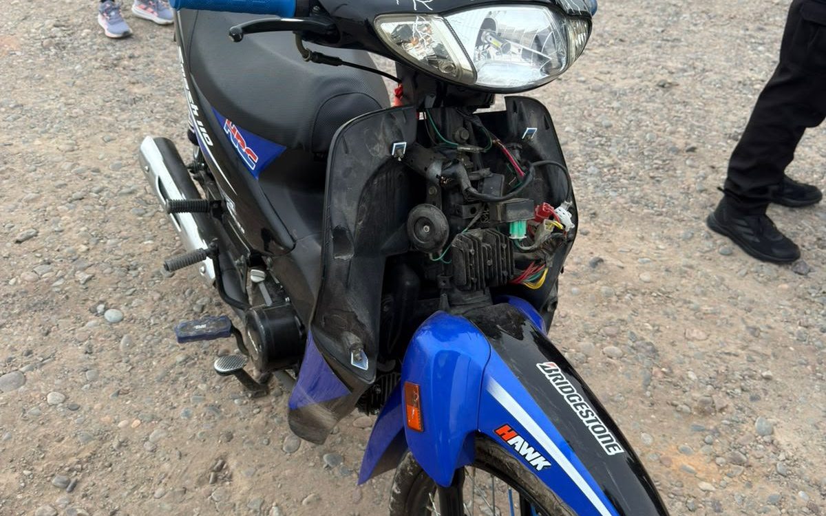 Moto recuperada en Chimbas tras un procedimiento policial