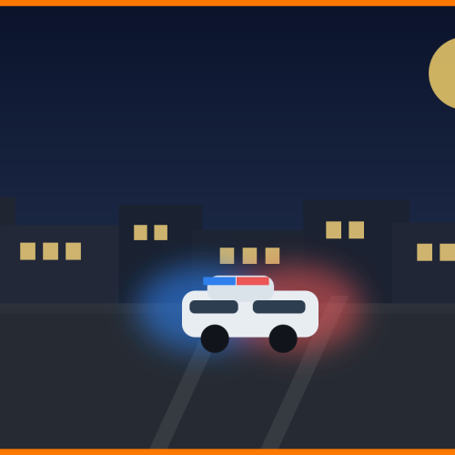 Ilustracion de un operativo policial en una calle barrial de San Juan