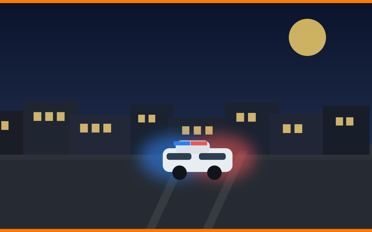 Ilustracion de un operativo policial en una calle barrial de San Juan