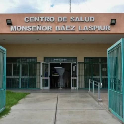 Centro de Salud Monsenor Baez Laspiur en una nota sobre la asistencia a un bebe en Chimbas