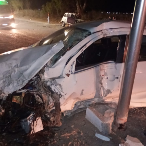 Uno de los autos involucrados en el choque fatal ocurrido en San Martin