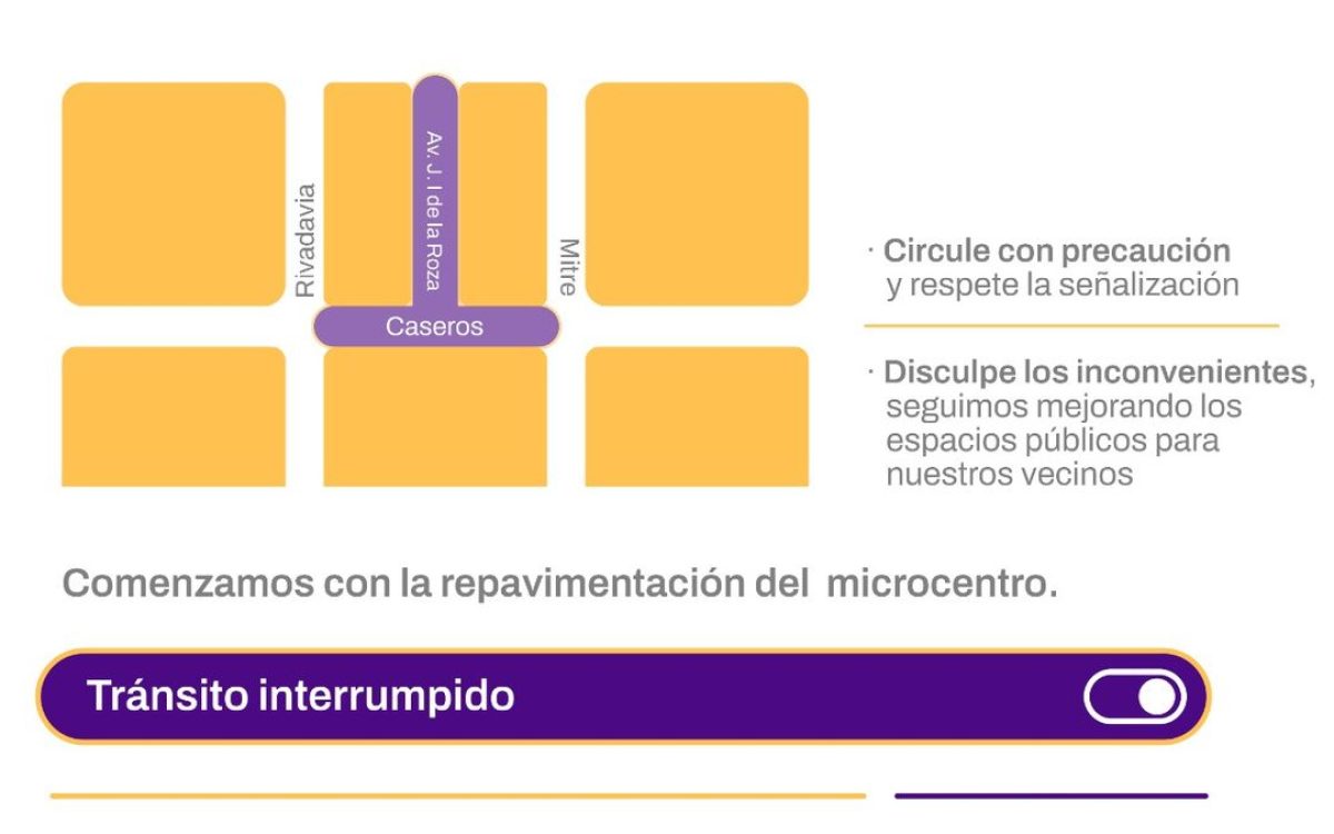 Corte de calle por trabajos de repavimentacion en Capital