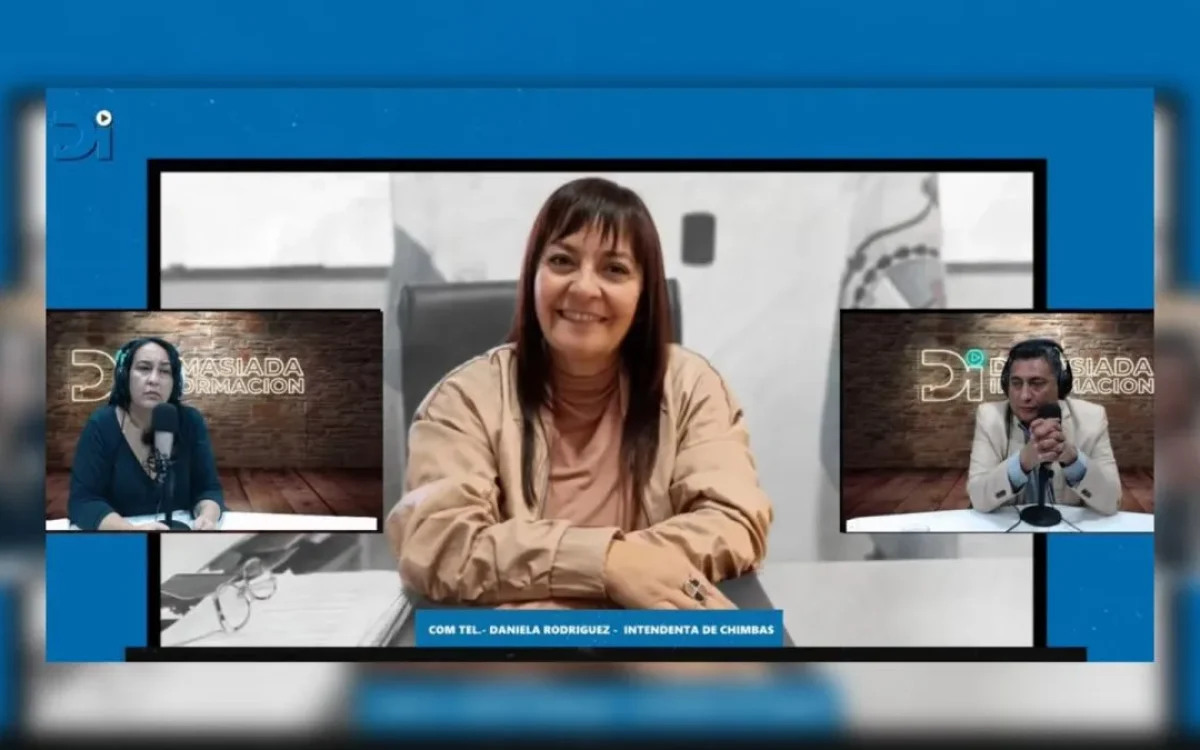 Daniela Rodríguez durante una entrevista sobre la tasa inmobiliaria de Chimbas