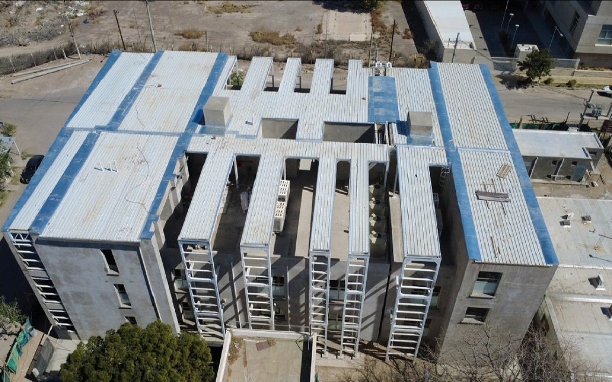 Vista aérea del nuevo edificio del Instituto Odontológico de San Juan en construcción