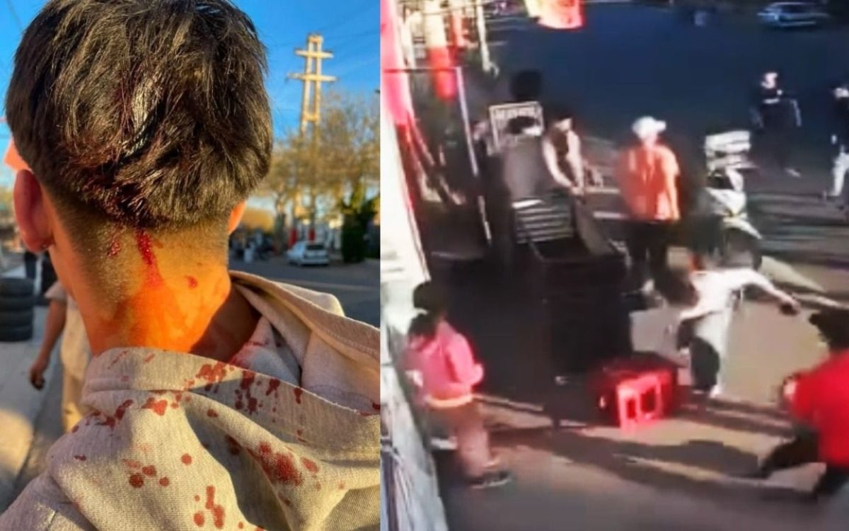 Zona comercial de Chimbas donde vecinos denunciaron un intento de robo y amenazas