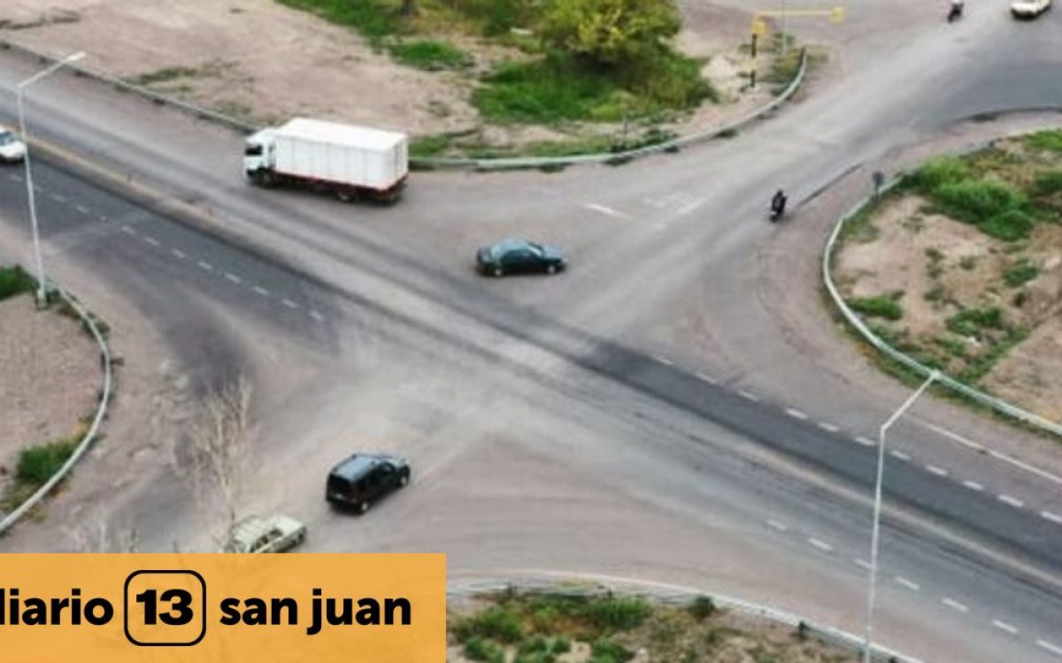 Trazado de la Ruta 20 en el corredor hacia Caucete