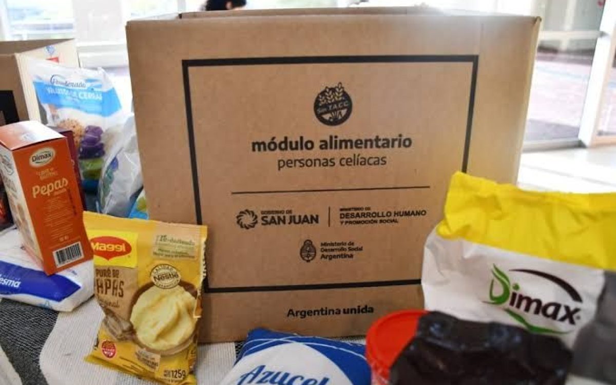 Cronograma de entrega de modulos alimentarios para personas con celiaquia en San Juan