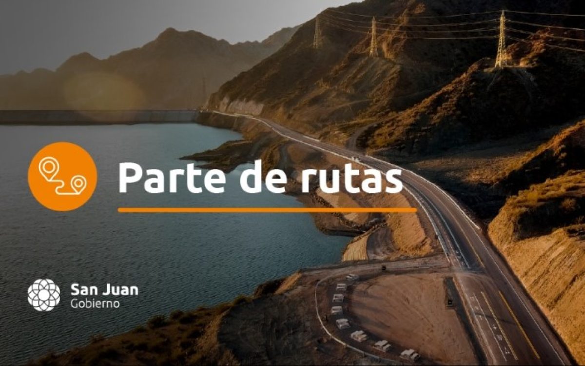 Parte de rutas provincial con advertencia para avenida Benavidez entre Chimbas y Capital