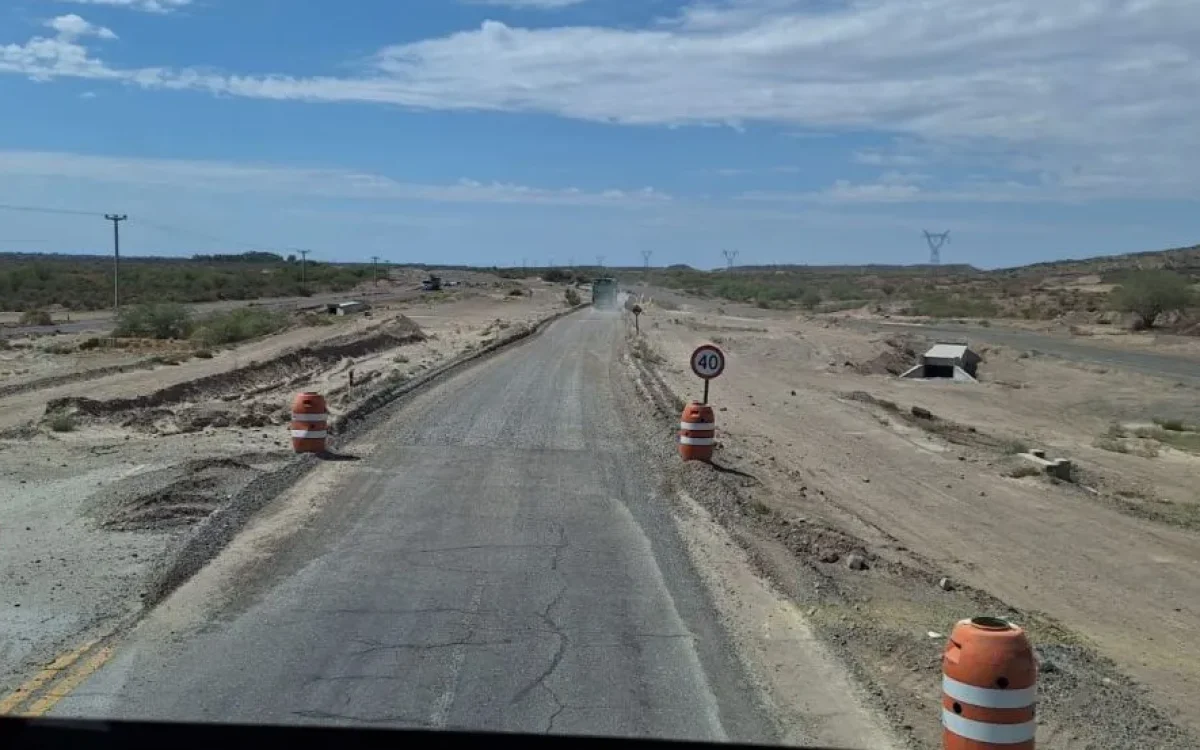 Trabajos en la Ruta 40 Sur, una obra que podria reactivarse si se normaliza el pago a la UTE