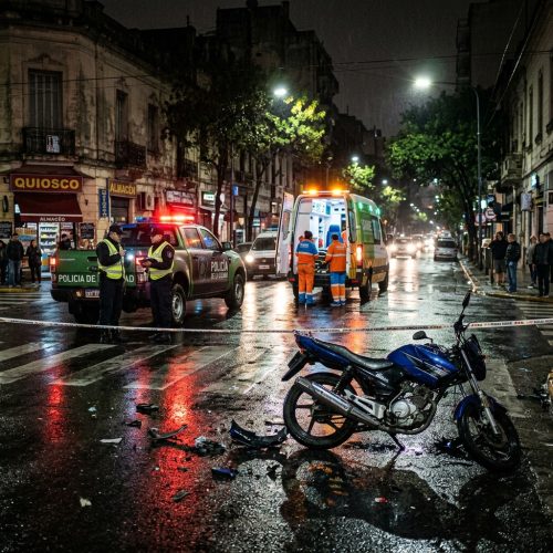 Motociclista internado con traumatismo grave tras choque en Trinidad, San Juan